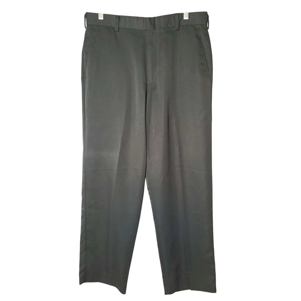 Dockers Golf Mens Dark Green Soft Flat Front Straight Leg Pants Pockets 33x30